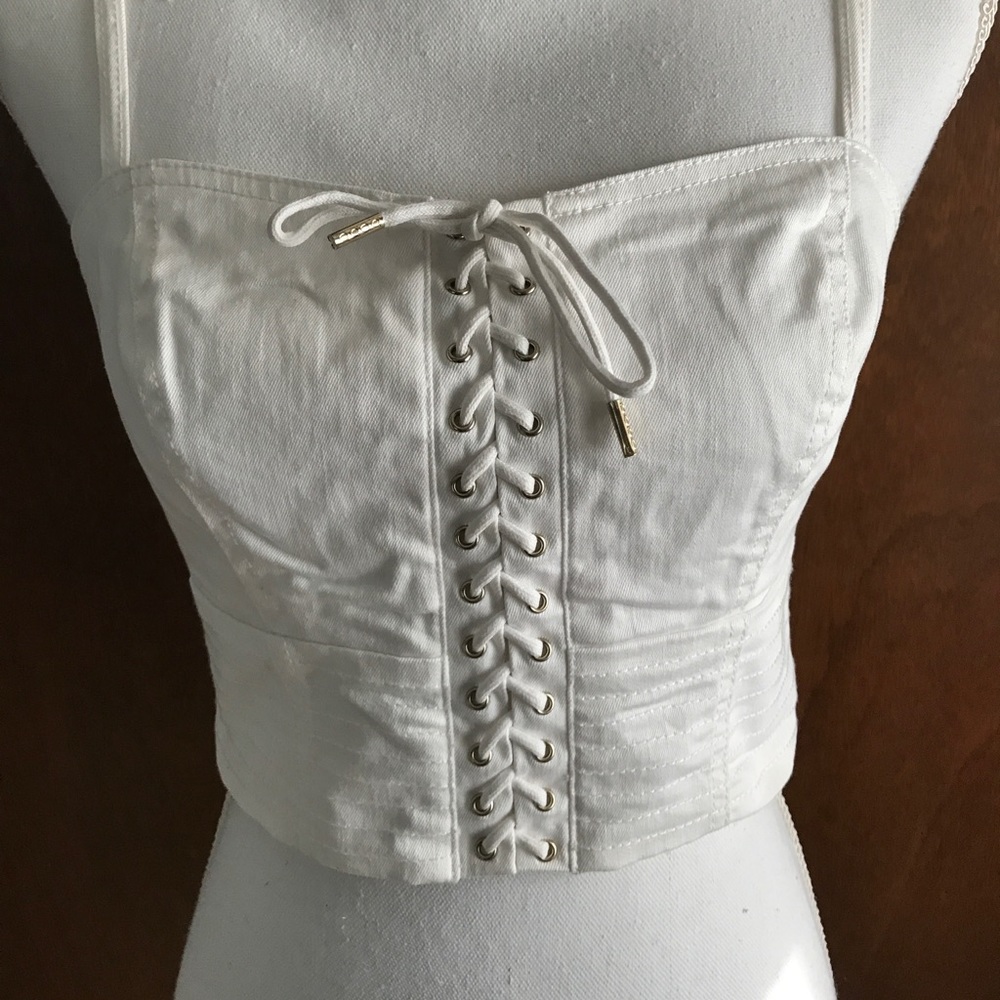 Lace up babe crop top